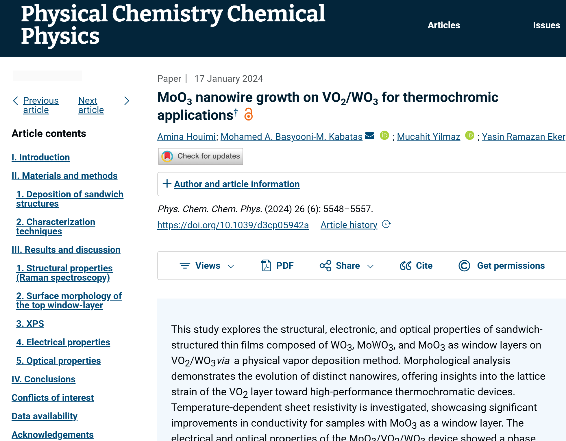 MoO3 nanowire growth on VO2/WO3 for thermochromic applications