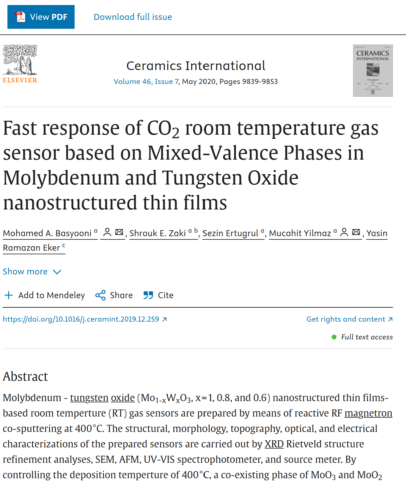 Fast response of CO2 room temperature gas sensor based on mixed-valence phases in molybdenum and tungsten oxide nanostructured thin films